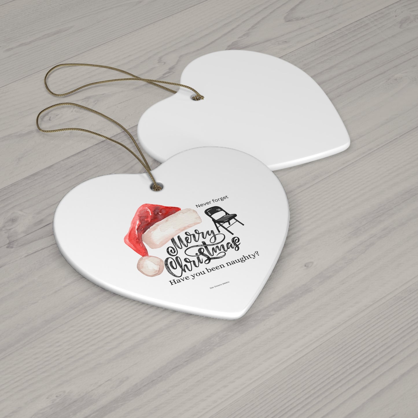 Never Forget Ceramic Ornament, 2 Shapes