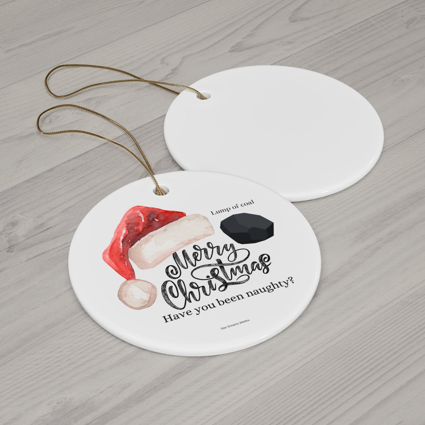 Lump of Coal Ornament, 2 Shapes