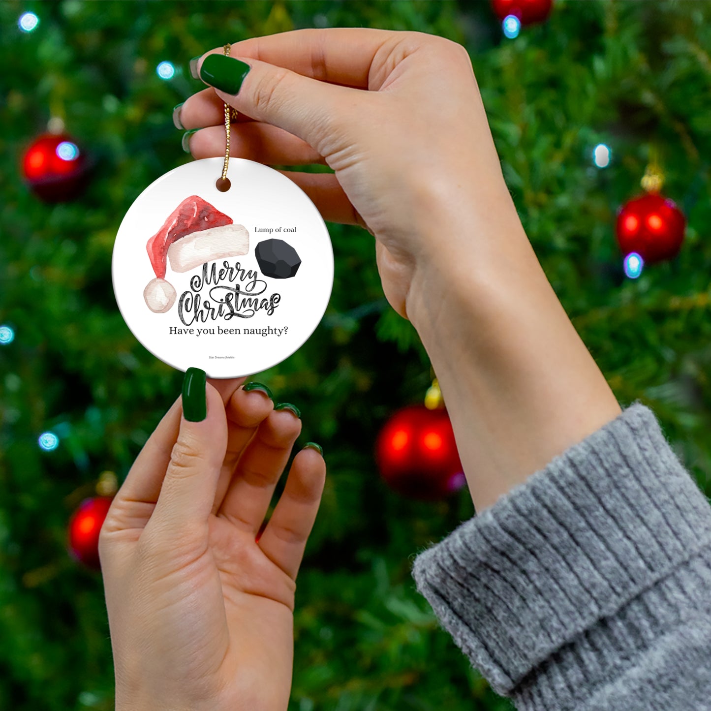 Lump of Coal Ornament, 2 Shapes