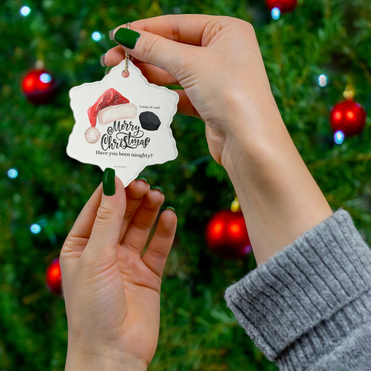 Lump of Coal Ornament, 2 Shapes
