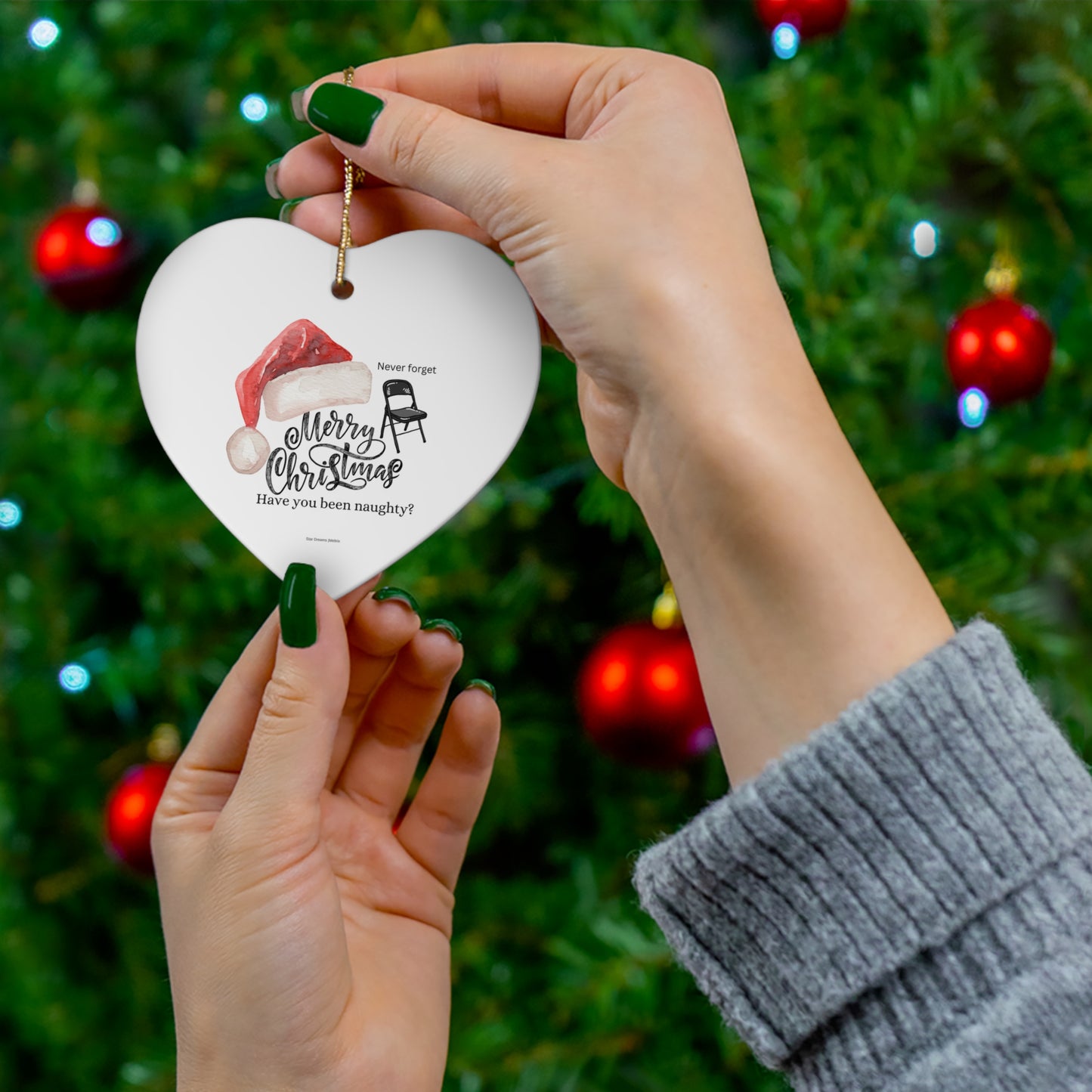 Never Forget Ceramic Ornament, 2 Shapes
