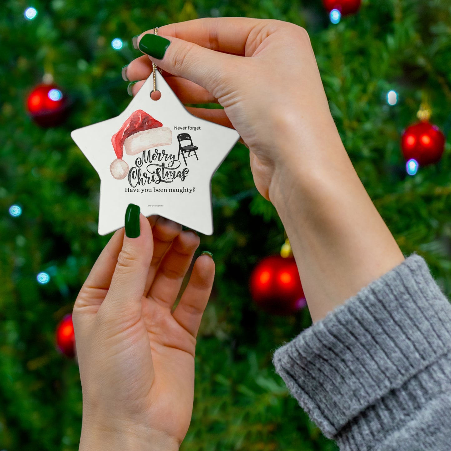 Never Forget Ceramic Ornament, 2 Shapes