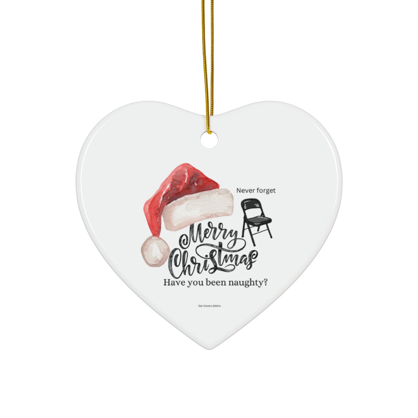 Never Forget Ceramic Ornament, 2 Shapes