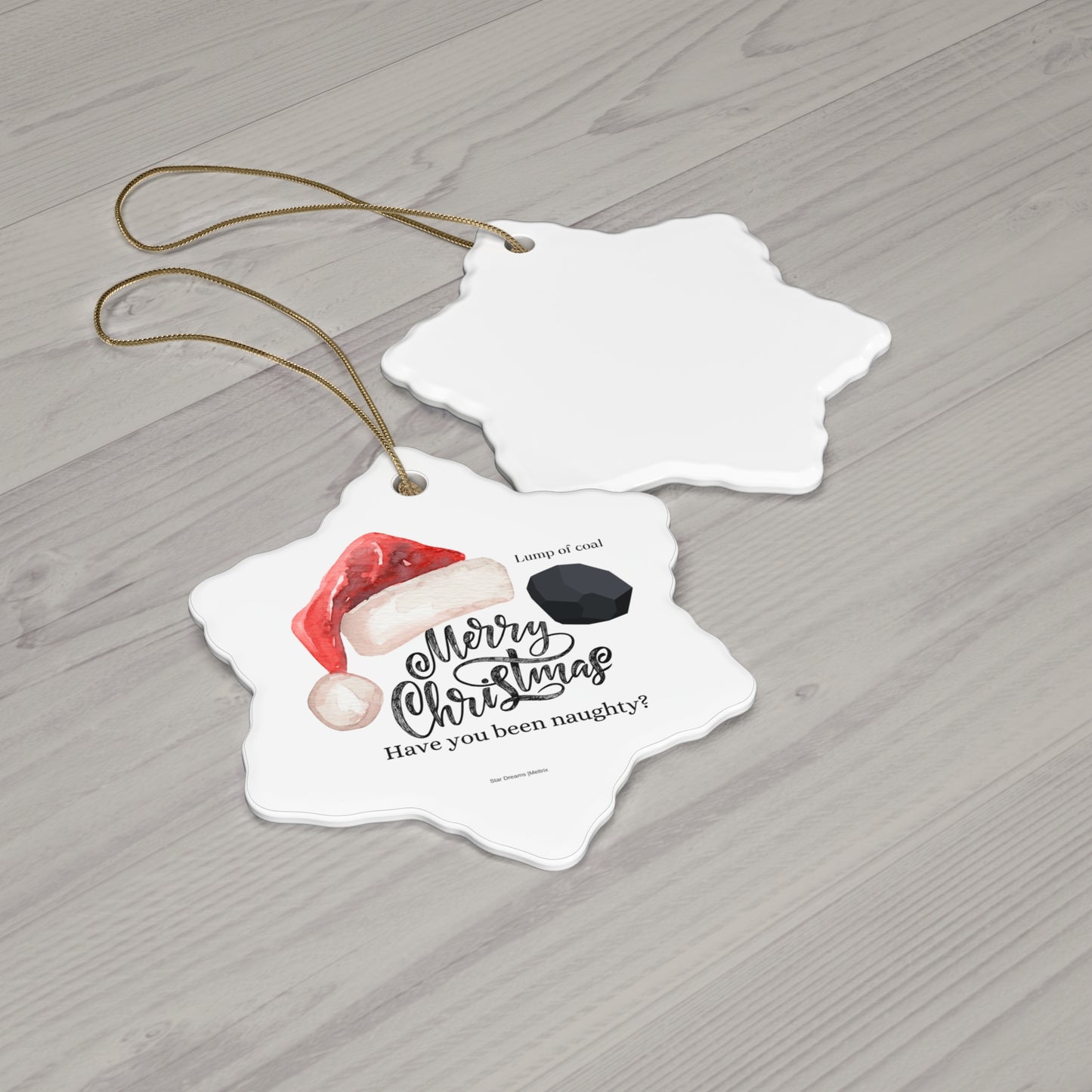 Lump of Coal  Ornament, 2 Shapes