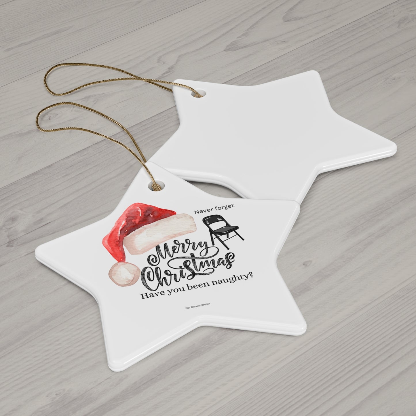 Never Forget Ceramic Ornament, 2 Shapes