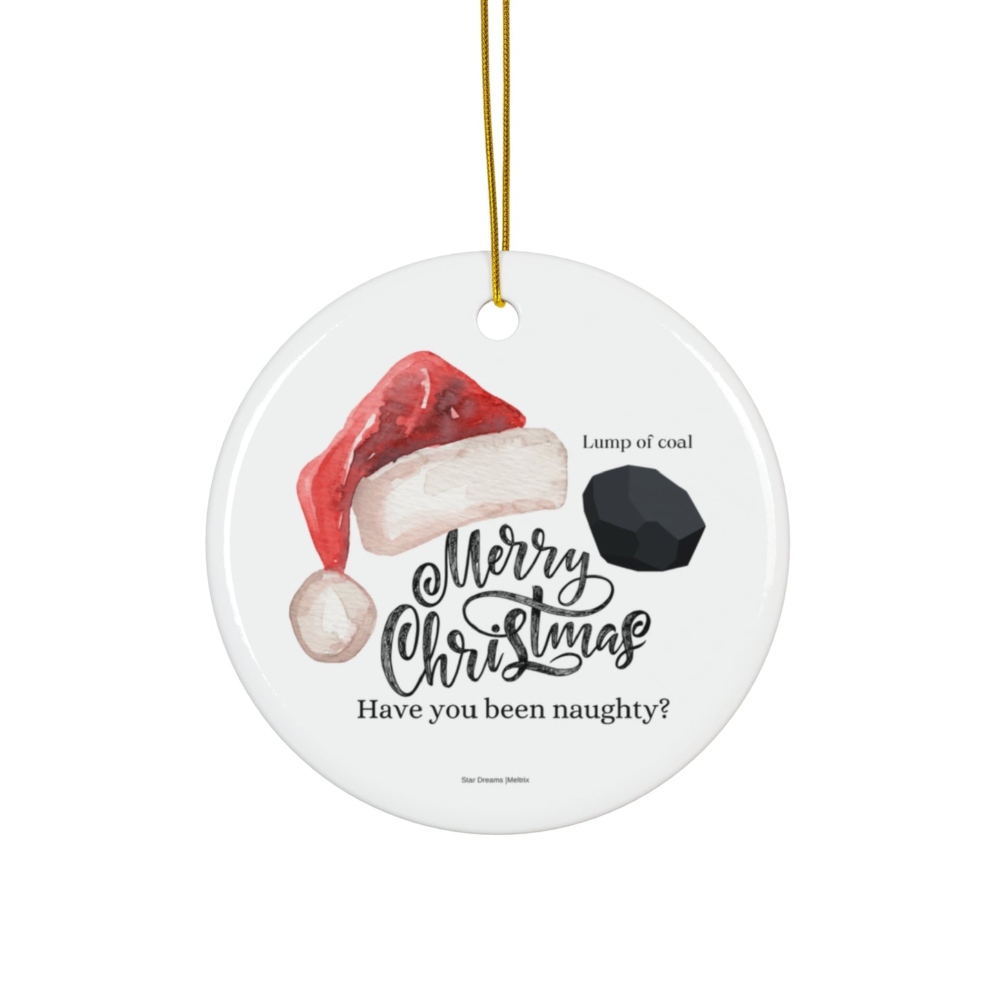 Lump of Coal  Ornament, 2 Shapes